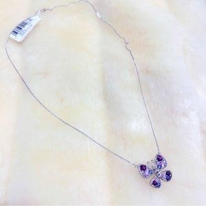NWT Sterling Silver & Crystal Butterfly Necklace Gorgeous Gift!